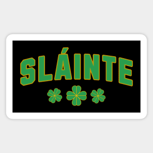 Slainte with Shamrocks Sticker